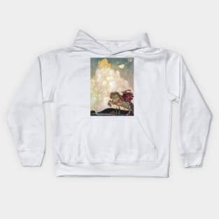 The Maiden in the Castle of Rosy Clouds - John Bauer Kids Hoodie